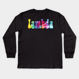 Tie Dye Lambda Kids Long Sleeve T-Shirt